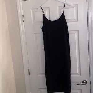 Black slip dress
